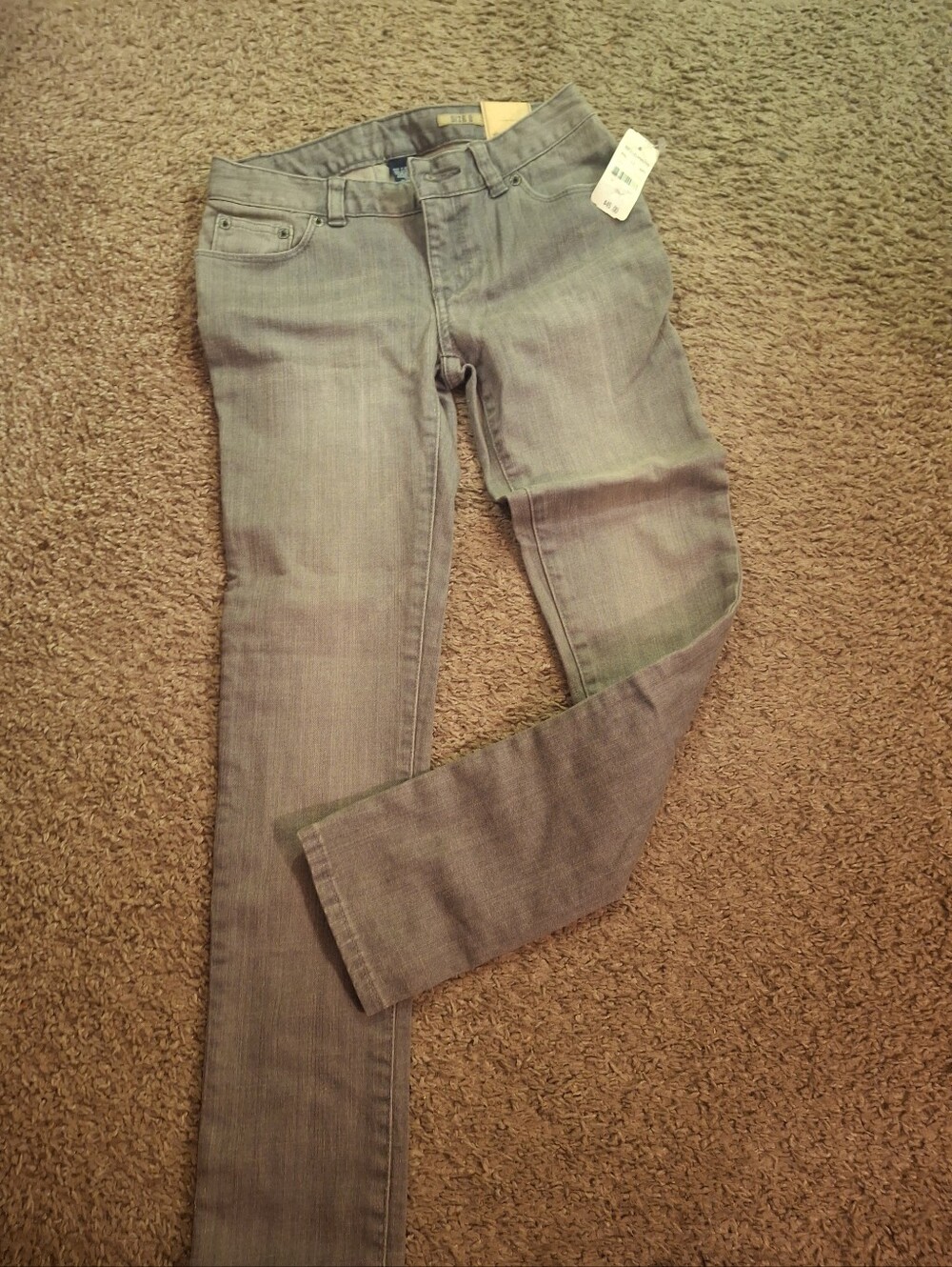 Vintage Ralph Lauren Girls Skinny Jeans in Gray Wash Size 8